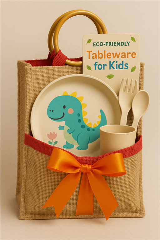 Eco Dino Delight – Premium Kids Bamboo Tableware