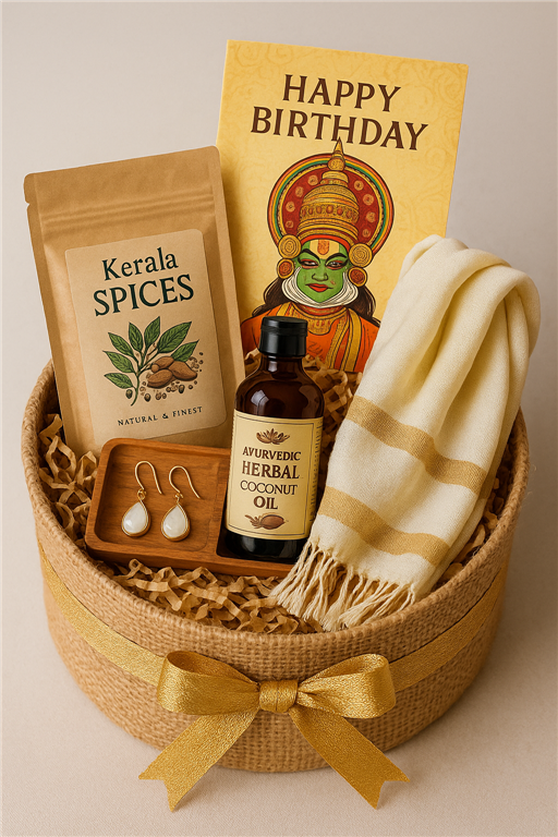 Essence of Kerala Birthday Gift Hamper – A Touch of Tradition & Wellness