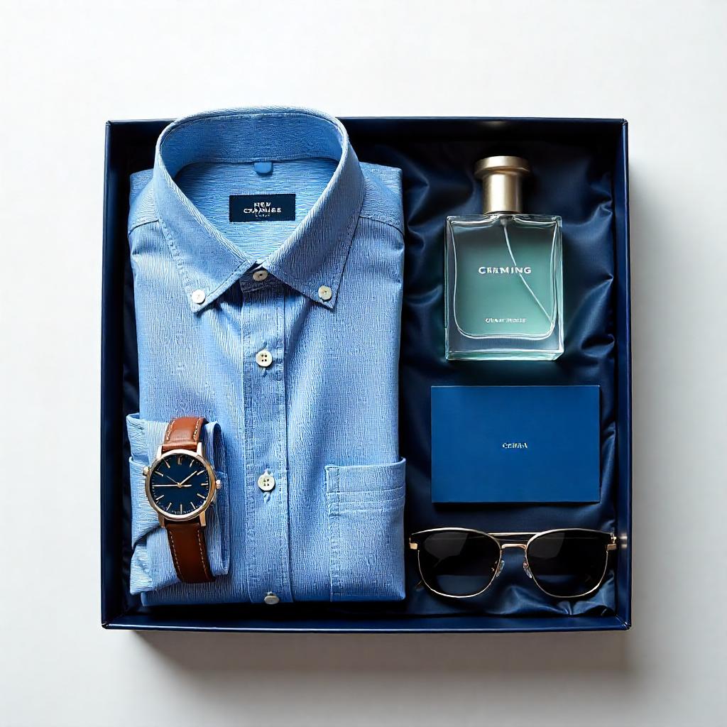 Premium Gift Box for Men with Elegant Watch & Perfume